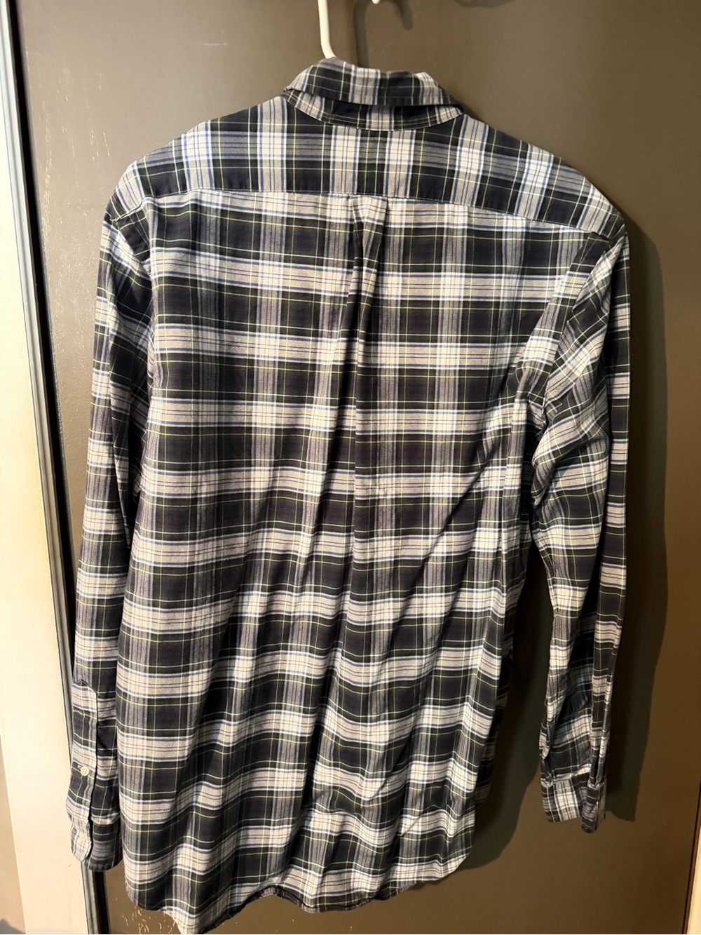 Ralph Lauren Men's Navy and Green Plaid Button-Down Shirt - Picture 2 of 4